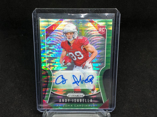 ANDY ISABELLA 2019 PANINI PRIZM GREEN PULSAR PRIZM AUTO RC # 349