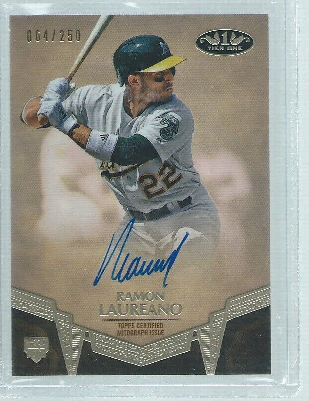 RAMON LAUREANO 2019 TOPPS TIER ONE ON CARD AUTO ROOKIE RC #D 64/250