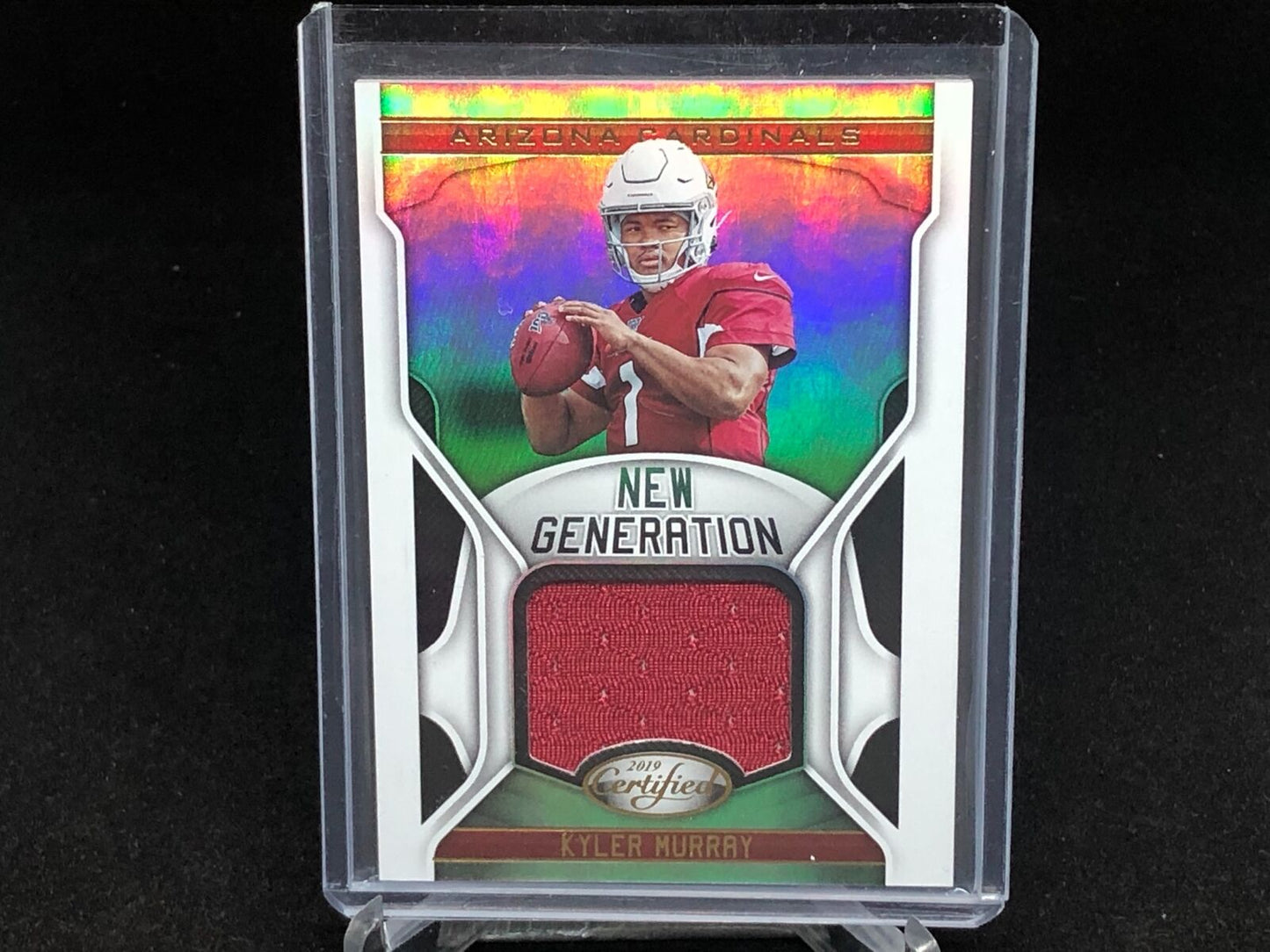 KYLER MURRAY 2019 PANINI CERTIFIED NEW GENERATION JERSEY RELIC RC