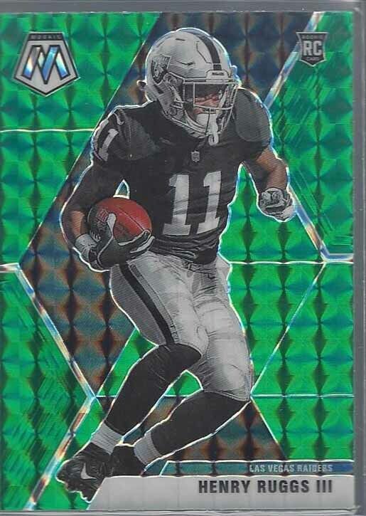 HENRY RUGGS III 2020 PANINI MOSAIC GREEN PRIZM ROOKIE RC #205