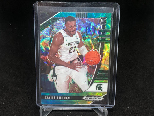 XAVIER TILLMAN 2020-21 PANINI PRIZM DRAFT PICKS GREEN YELLOW SCOPE PRIZM RC # 62