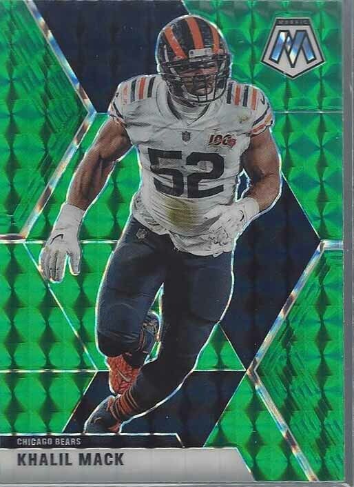 KHALIL MACK 2020 PANINI MOSAIC GREEN PRIZM SP #40