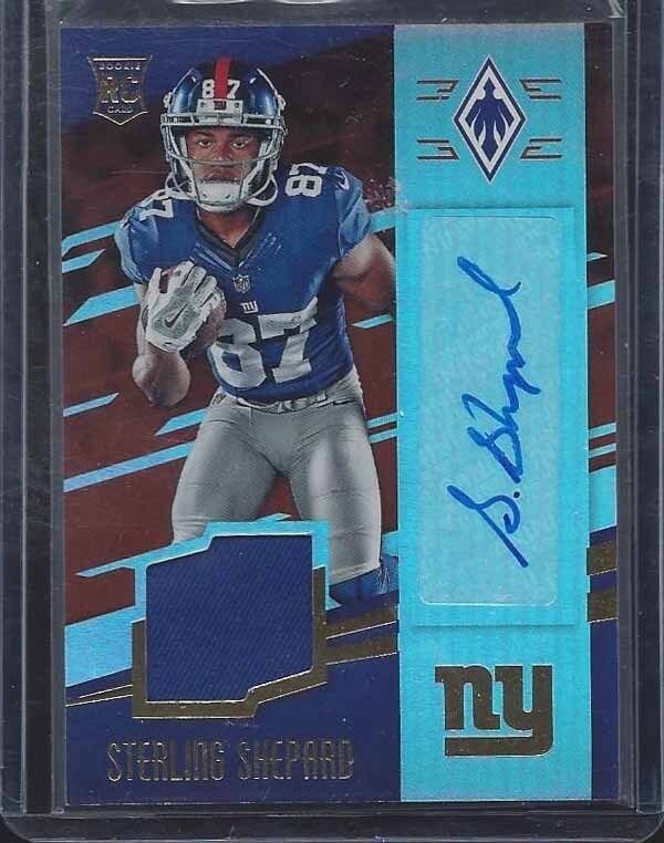 STERLING SHEPARD 2016 PANINI PHOENIX GIANTS ROOKIE JERSEY AUTO RC #D 12/249