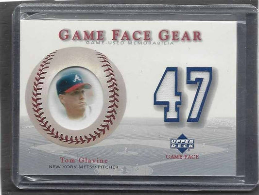 TOM GLAVINE 2003 UPPER DECK GAME FACE GEAR METS JERSEY