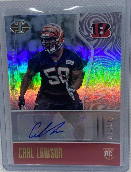 CARL LAWSON 2017 PANINI ILLUSIONS ROOKIE AUTO RC #D 49/250
