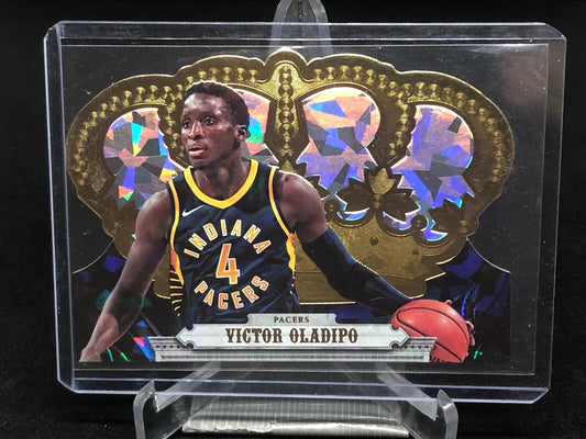 VICTOR OLADIPO 2017-18 PANINI CROWN ROYALE DIE CUT GOLD CRACKED ICE #D 5/10