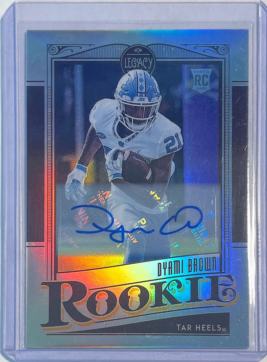 DYAMI BROWN 2021 PANINI LEGACY ROOKIE SILVER PRIZM AUTO ROOKIE RC #196
