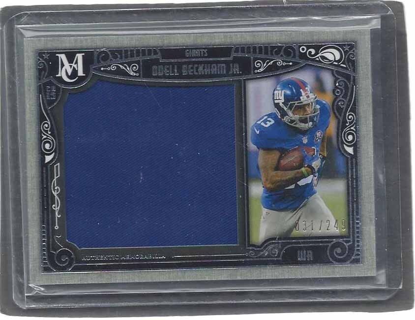 ODELL BECKHAM 2015 TOPPS MUSEUM COLLECTION GIANTS JUMBO JERSEY #D 31/249