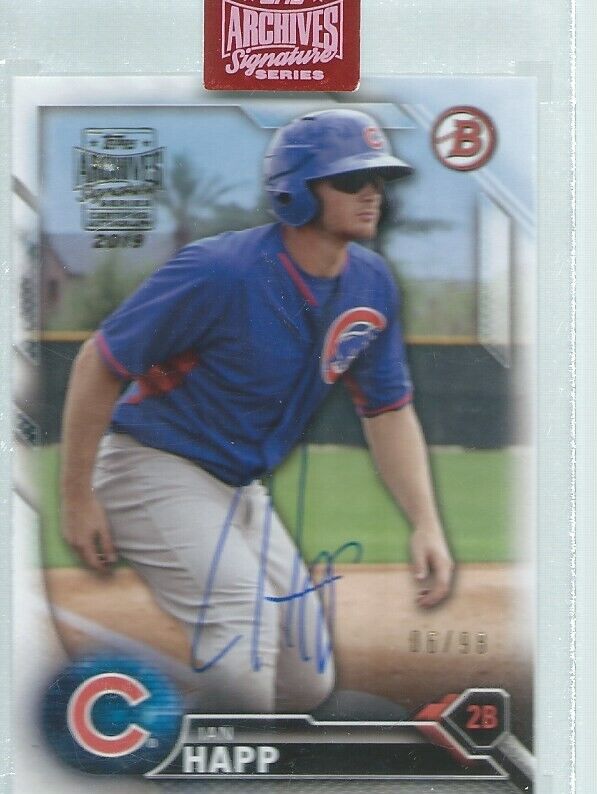 IAN HAPP 2019 TOPPS ARCHIVES 2016 BOWMAN ON CARD AUTO #D 6/98