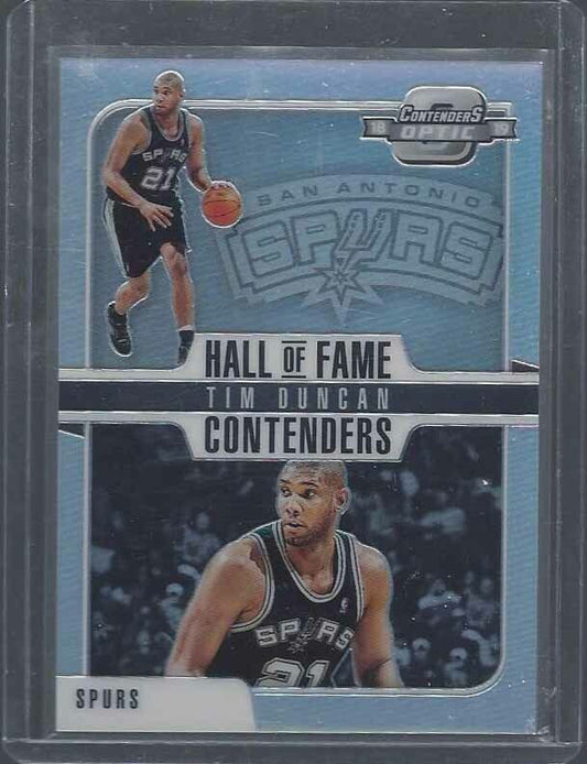TIM DUNCAN 2018-19 CONTENDERS OPTIC HALL OF FAME CONTENDERS SILVER HOLO #18