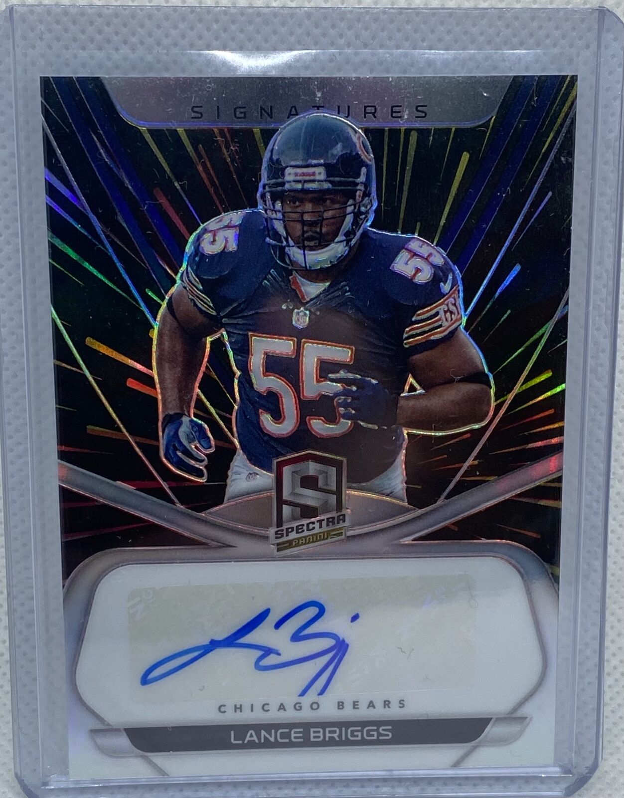 LANCE BRIGGS 2020 PANINI SPECTRA SIGNATURES BEARS AUTO #D 66/75