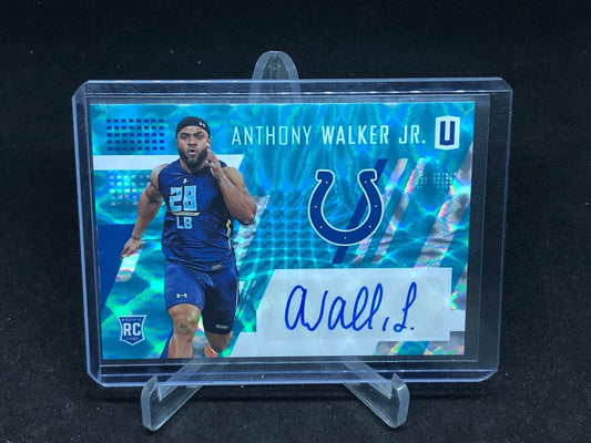 ANTHONY WALKER JR 2017 PANINI UNPARALLELED TEAL FUTURE FRAME AUTO RC #D 7/10