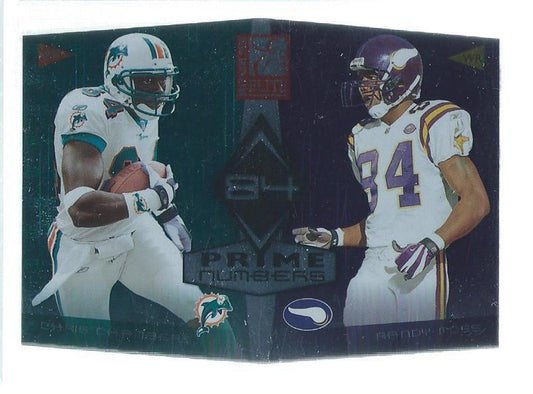 CHRIS CHAMBERS RANDY MOSS 2002 DONRUSS ELITE PRIME NUMBERS DIE CUT #D 473/1600