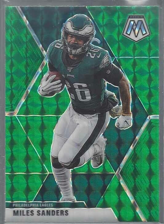 MILES SANDERS 2020 PANINI MOSAIC GREEN PRIZM #162