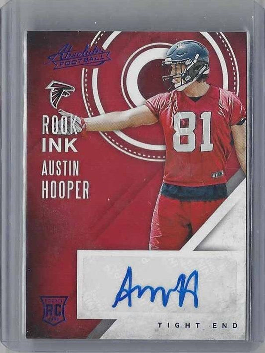 AUSTIN HOOPER 2016 ABSOLUTE ROOK INK BLUE OR RED FALCONS ROOKIE AUTO RC #6