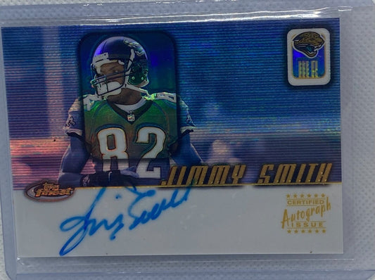 JIMMY SMITH 2001 TOPPS FINEST REFRACTOR ON CARD AUTO #FA-JS