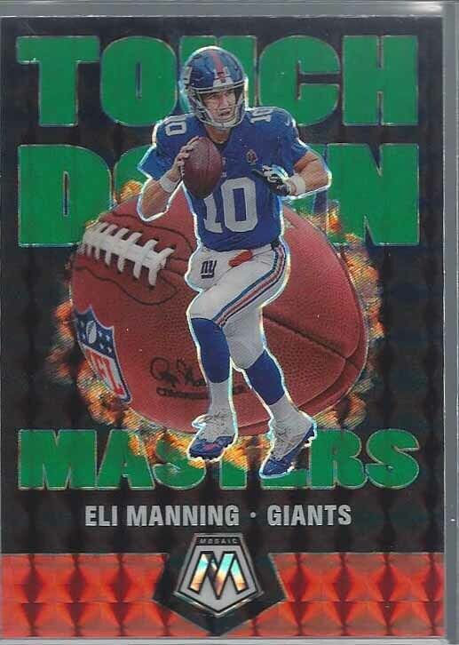 ELI MANNING 2020 PANINI MOSAIC TOUCHDOWN MASTERS GREEN PRIZM #13