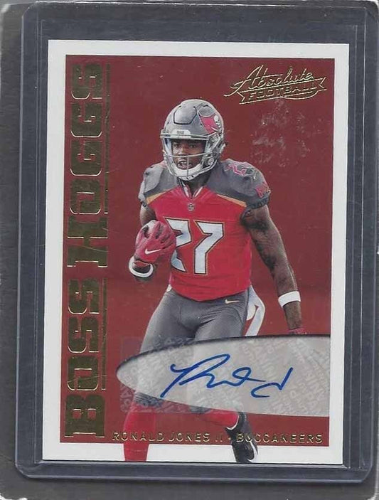 RONALD JONES II 2018 PANINI ABSOLUTE BOSS HOGGS TAMPA BAY BUCCANEERS AUTO RC