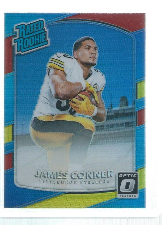 JAMES CONNER 2017 DONRUSS OPTIC HOLO RATED ROOKIE RED YELLOW RC #172