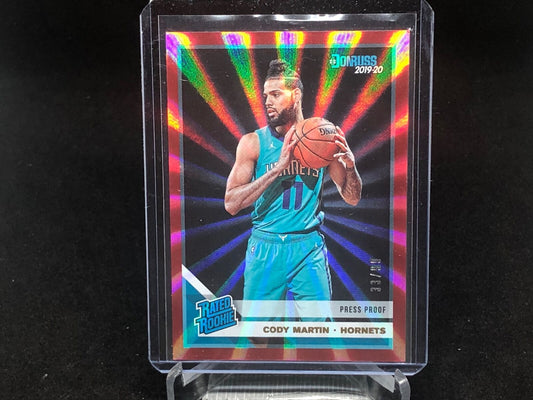 CODY MARTIN 2019-20 PANINI DONRUSS RATED ROOKIE RED LASER RC #D 33/99
