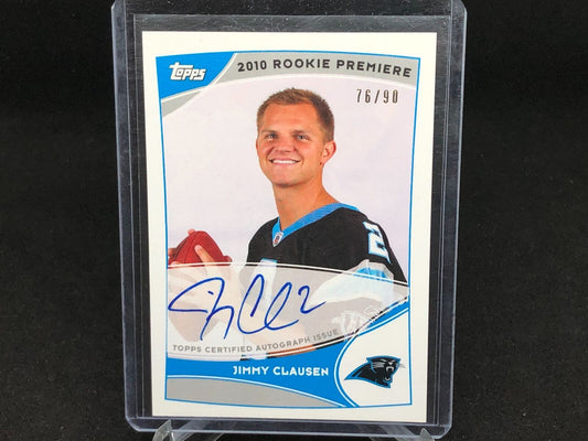 JIMMY CLAUSEN 2010 TOPPS ROOKIE PREMIERE ON CARD AUTO RC #D 76/90