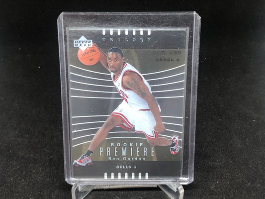 BEN GORDON 2005-06 UPPER DECK GLASS TRILOGY LEVEL 1 ROOKIE PREMIERE RC #D 5/499