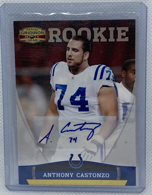 ANTHONY CASTONZO 2011 PANINI GRIDIRON GEAR ROOKIE AUTO RC #D 273/299