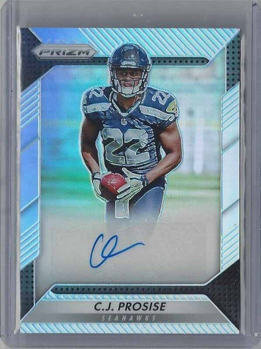 C.J. PROSISE 2016 PANINI PRIZM SEAHAWKS ROOKIE AUTO RC