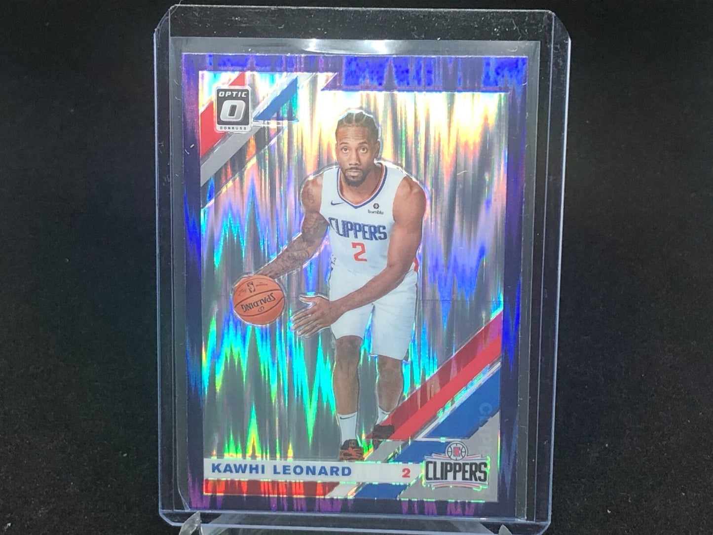 KAWHI LEONARD 2019-20 PANINI DONRUSS OPTIC PURPLE SHOCK PRIZM # 30