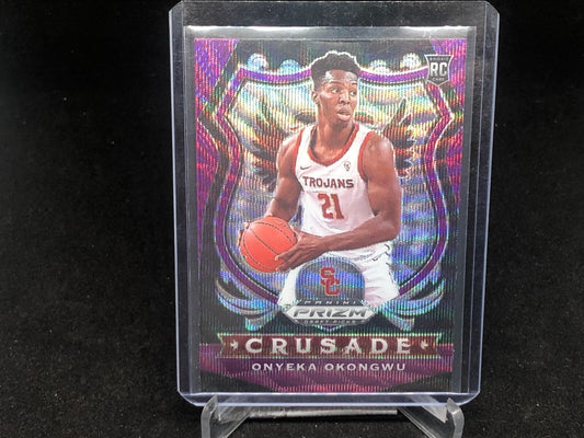 ONYEKA OKONGWU 2020-21 PANINI PRIZM CRUSADE PURPLE WAVE SP PRIZM RC # 85