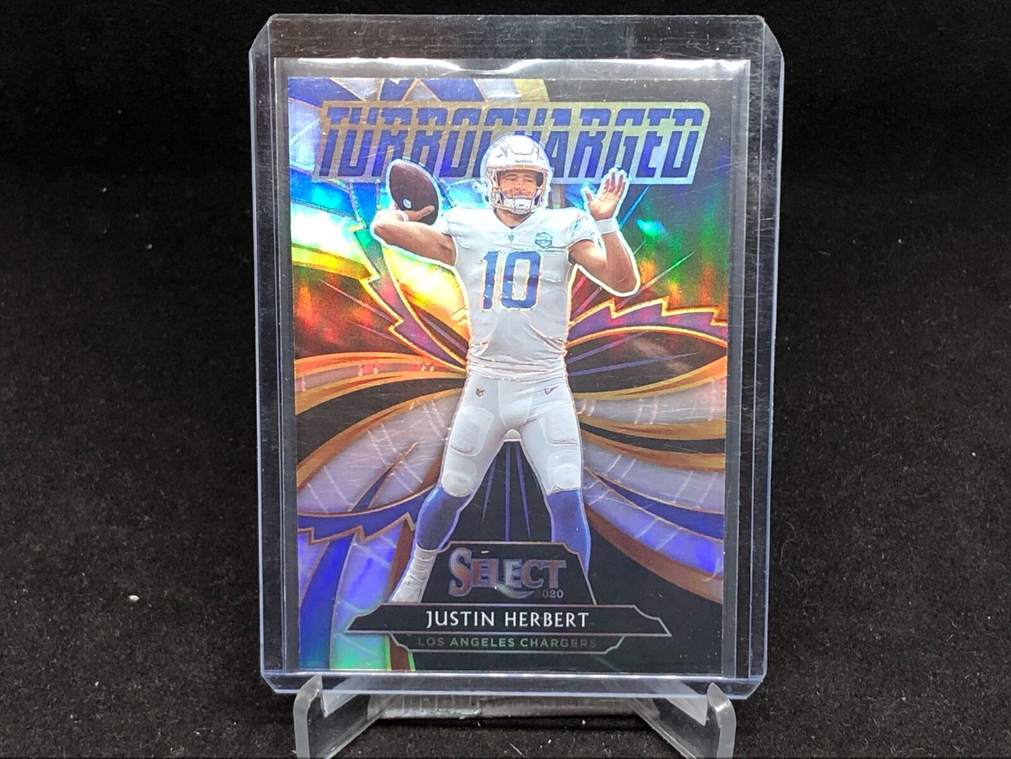 JUSTIN HERBERT 2020 PANINI SELECT TURBOCHARGED SILVER PRIZM RC