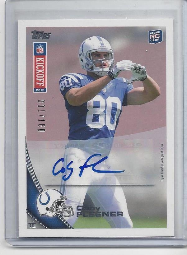 COBY FLEENER 2012 TOPPS KICKOFF COLTS SAINTS ROOKIE AUTO RC #D 1/160