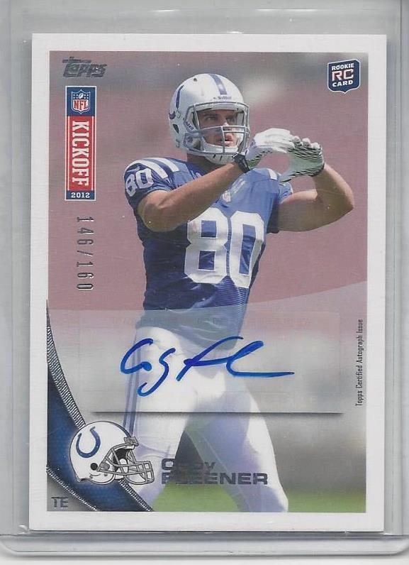 COBY FLEENER 2012 TOPPS KICKOFF COLTS SAINTS ROOKIE AUTO RC #D 1/160
