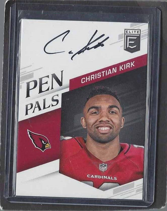 CHRISTIAN KIRK 2018 PANINI DONRUSS ELITE PEN PALS CARDINALS ON CARD AUTO RC