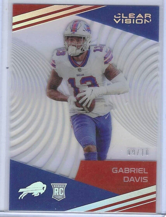 GABRIEL DAVIS 2020 PANINI CHRONICLES CLEAR VISION SILVER PRIZM RC #D /10