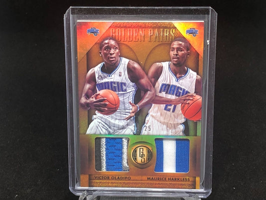OLADIPO HARKLESS 2014-15 PANINI GOLD STANDARD 4 CLR GOLDEN PAIRS PATCH #D 15/25
