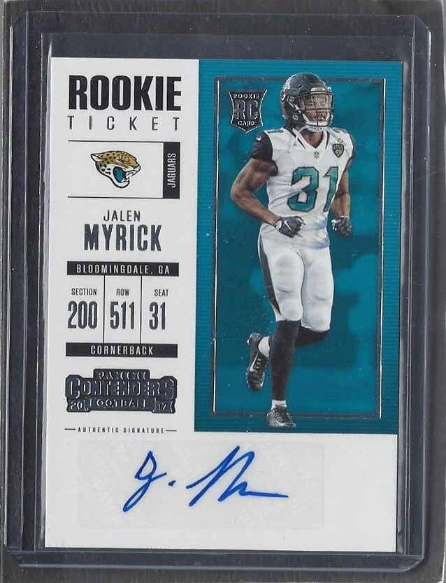 JALEN MYRICK 2017 CONTENDERS ROOKIE TICKET JAGUARS AUTO RC #210