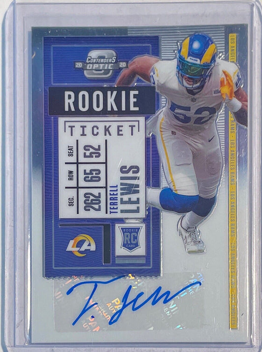 TERRELL LEWIS 2020 PANINI CONTENDERS OPTIC ROOKIE TICKET AUTO ROOKIE RC #166