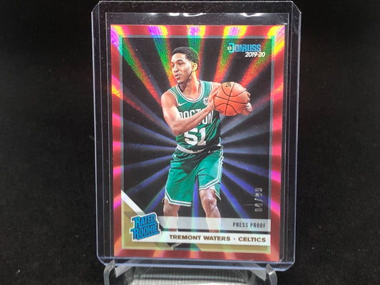 TREMONT WATERS 2019-20 PANINI DONRUSS RATED ROOKIE RED LASER RC #D 89/99