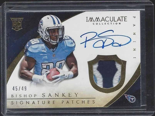 BISHOP SANKEY 2014 IMMACULATE SIGNATURE PATCHES 3 COLOR PATCH AUTO RC #D 45/49