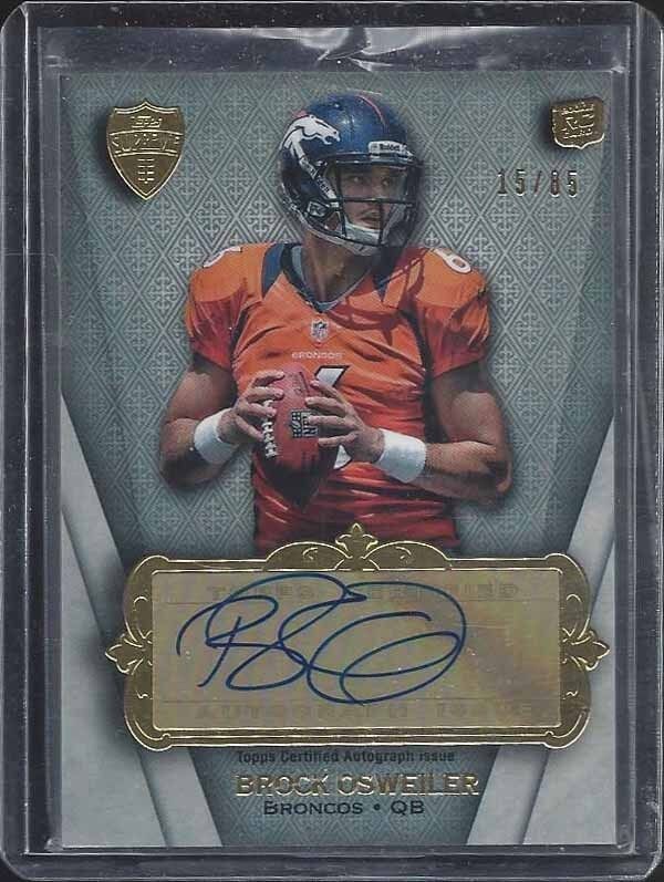 BROCK OSWEILER 2012 TOPPS SUPREME ROOKIE AUTO RC #D 15/85