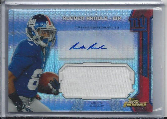 RUEBEN RANDLE 2013 TOPPS FINEST PRISM REFRACTOR JUMBO PATCH AUTO #D 4/25