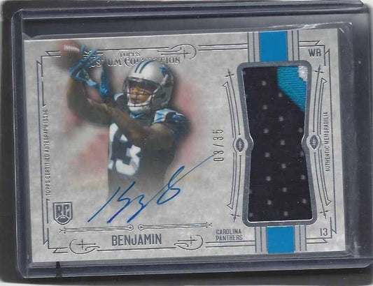 KELVIN BENJAMIN 2014 TOPPS MUSEUM COLLECTION RPA 3 COLOR PATCH AUTO RC #D 3/35