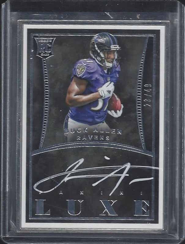 JAVORIUS BUCK ALLEN 2015 PANINI LUXE SILVER FRAME ON CARD AUTO RC #D 23/49