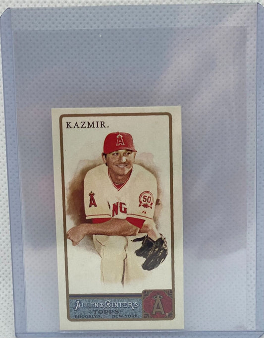 SCOTT KAZMIR 2011 TOPPS ALLEN & GINTER MINI BAZOOKA BACK #D 02/25