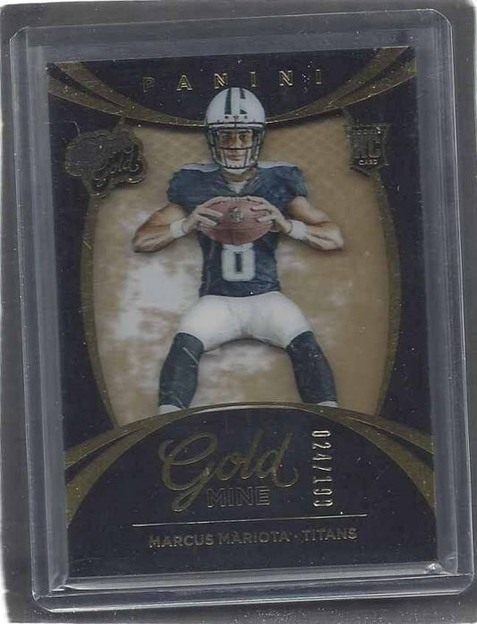 MARCUS MARIOTA 2015 PANINI BLACK GOLD ROOKIE GOLD MINE TITANS RC #D 24/199