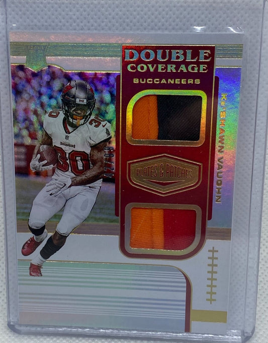 KE'SHAWN VAUGHN 2020 PANINI PLATES & PATCHES DOUBLE COVERAGE PATCH RC #D 42/99