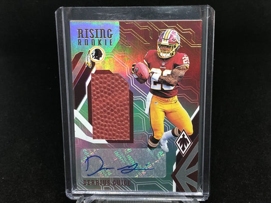 DERRIUS GUICE 2018 PANINI PHOENIX RISING ROOKIE FOOTBALL PATCH AUTO RC #D 6/20