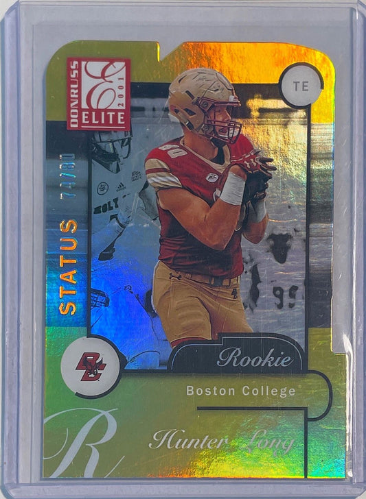 HUNTER LONG 2021 PANINI DONRUSS ELITE STATUS GOLD DIE-CUT ROOKIE RC #D 74/80