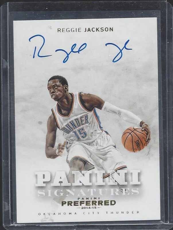 REGGIE JACKSON 2014-15 PREFERRED SIGNATURES GOLD ON CARD AUTO #D 4/10